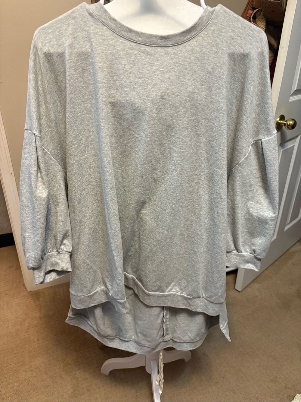project RUNWAY Heather Gray Layered Hem Oversized Sweatshirt